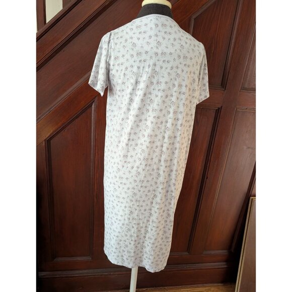 Country Store Womens Purple Floral Nightgown With Lace & Button Details - Picture 2 of 6